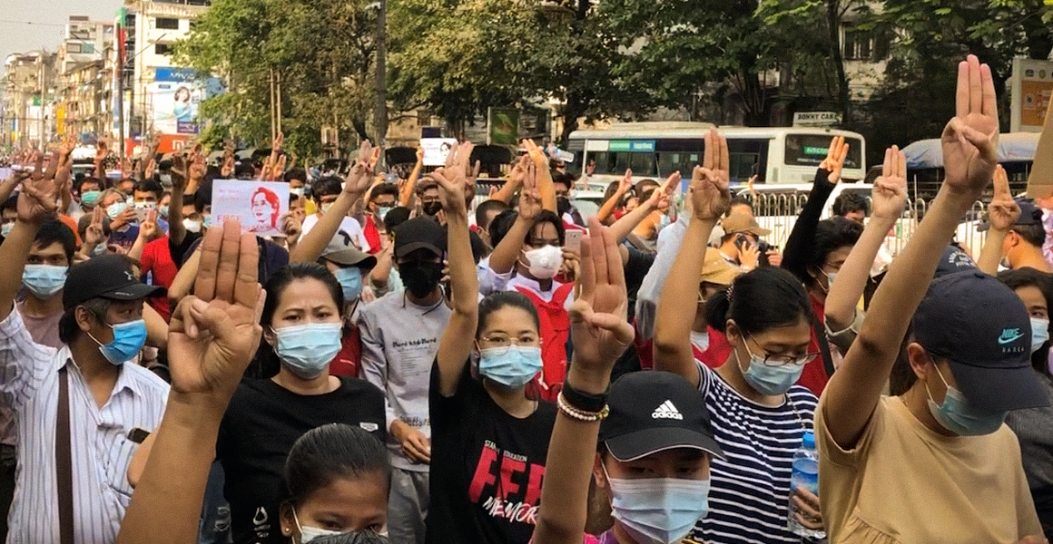 Birmanie-Manifestation-Février-2021