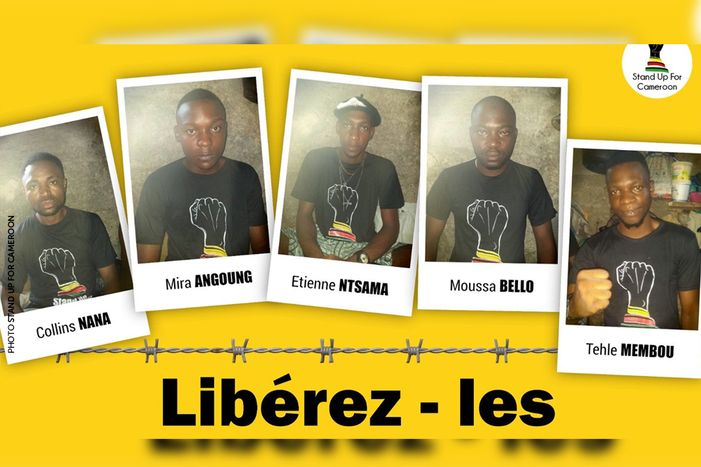 Cameroun Stand up for Cameroon 5 prisonniers